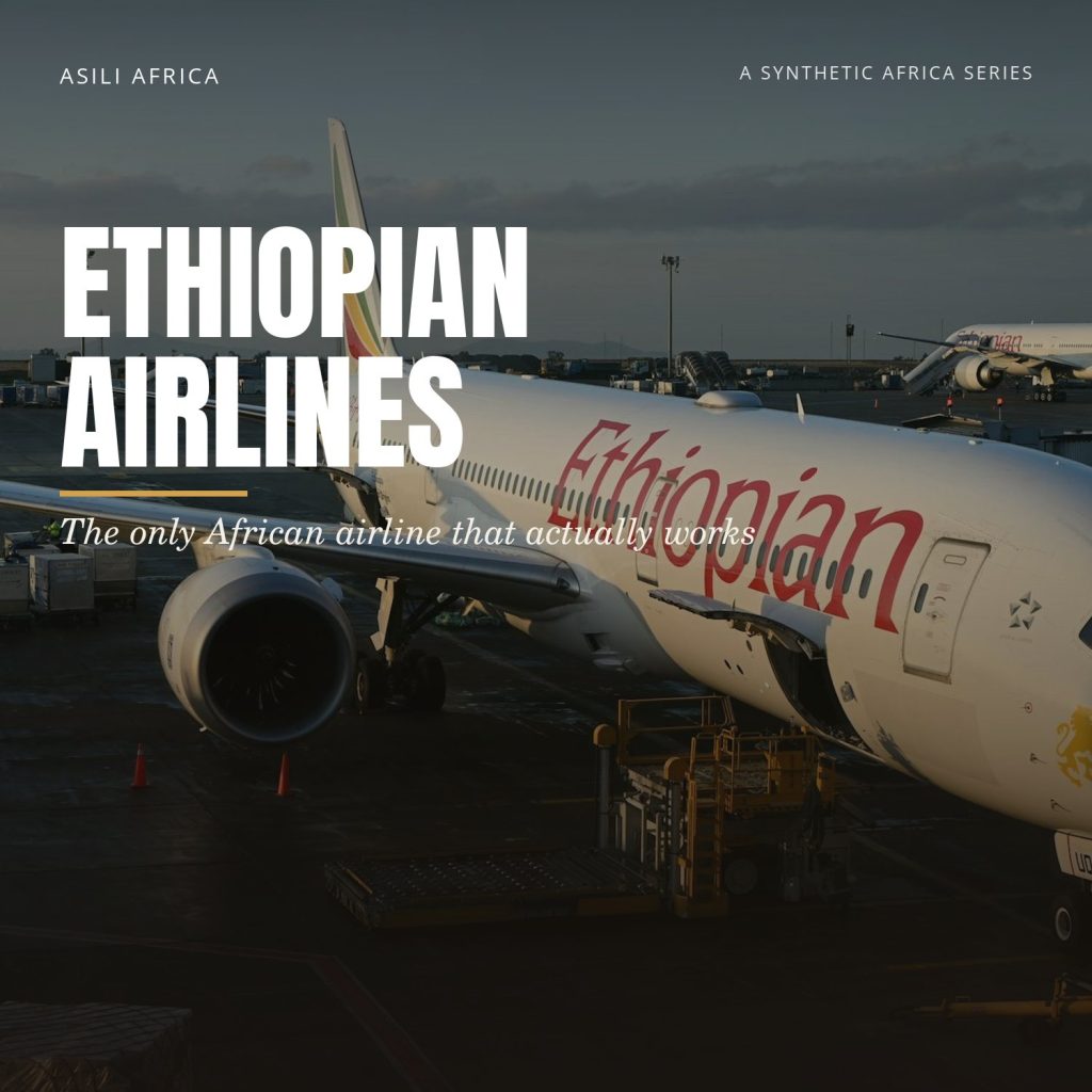Ethiopian Airlines Boeing 787 at Addis Ababa airport with episode title overlay